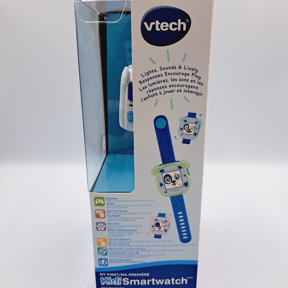 VTech My First Kidi Smartwatch Digital Dog Kid Education Exercise Toy Watch Blue