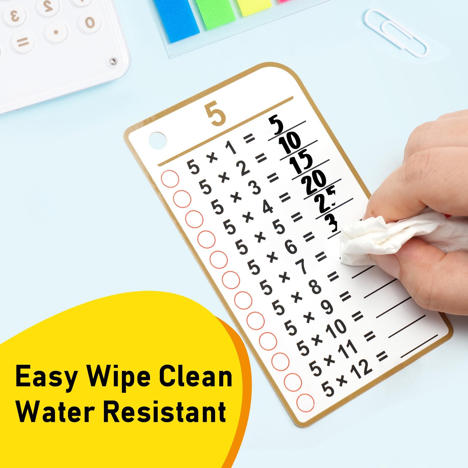 Multiplication Flash Cards 012, 91 Cards, Times Table Flash Cards with Rings,…