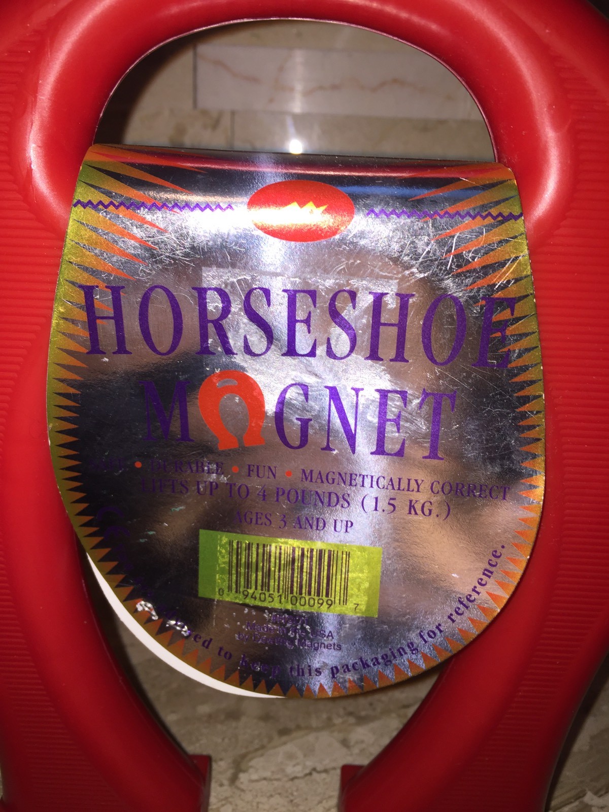 HORSESHOE MAGNET MAGNETICALLY CORRECT