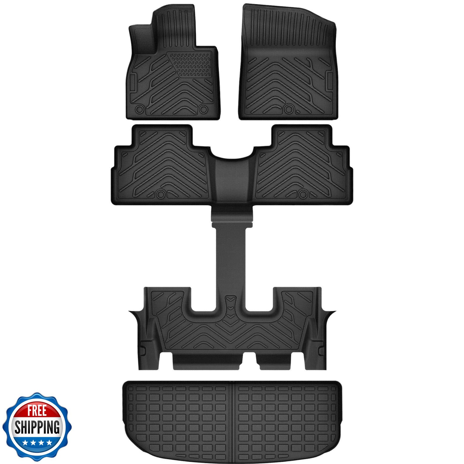 Floor Mats and Cargo Liner for Hyundai Palisade 2025 2024-2020, All Weather T