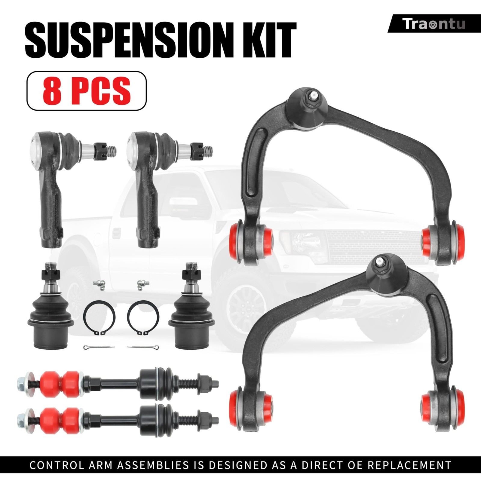 8pcs 2WD Front End Suspension Kit for Ford F-150 2005-2008, Lincoln Mark LT 2…