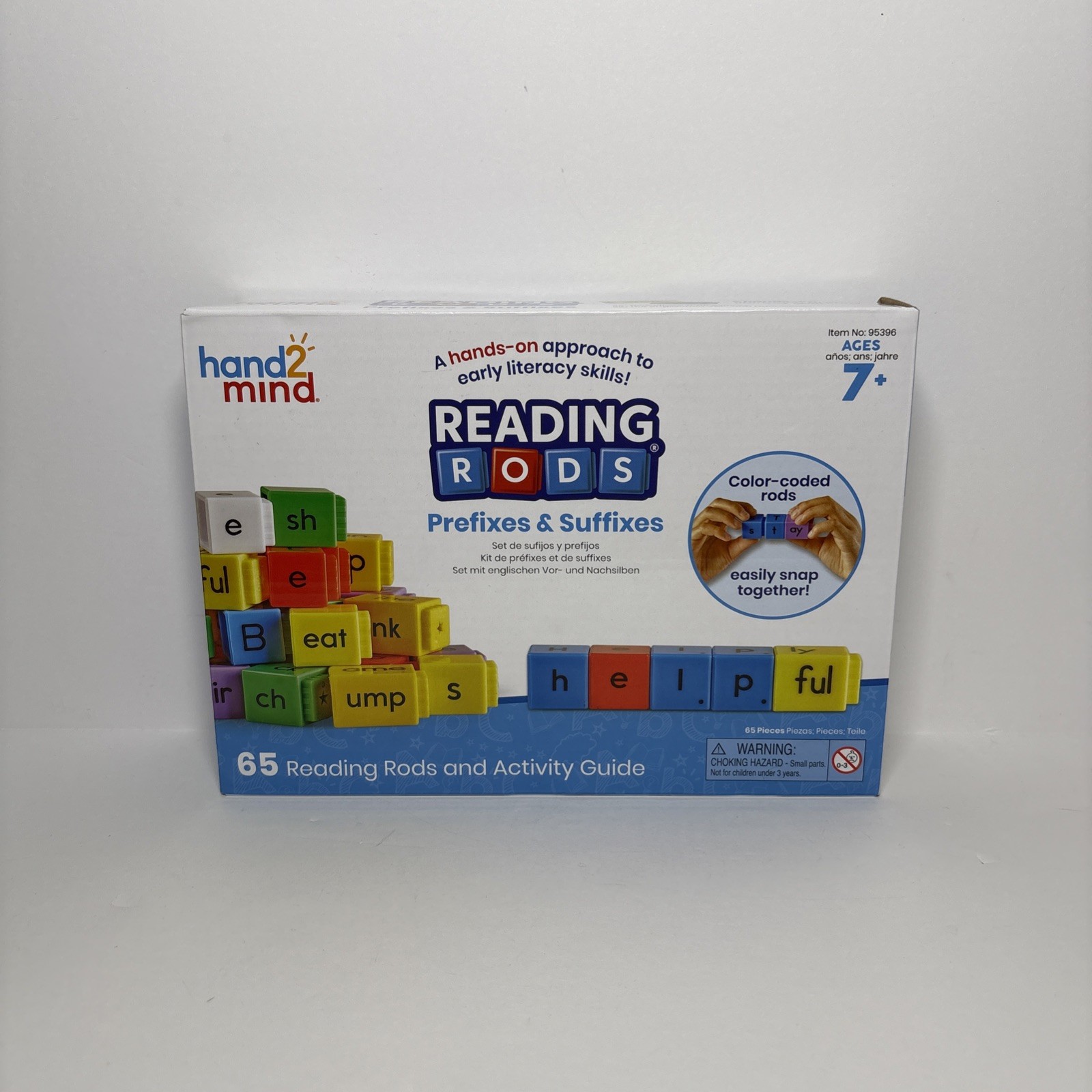 Hand2Mind Reading Rods Prefixes & Suffixes 65 Reading Rods & Activity Guide NEW!