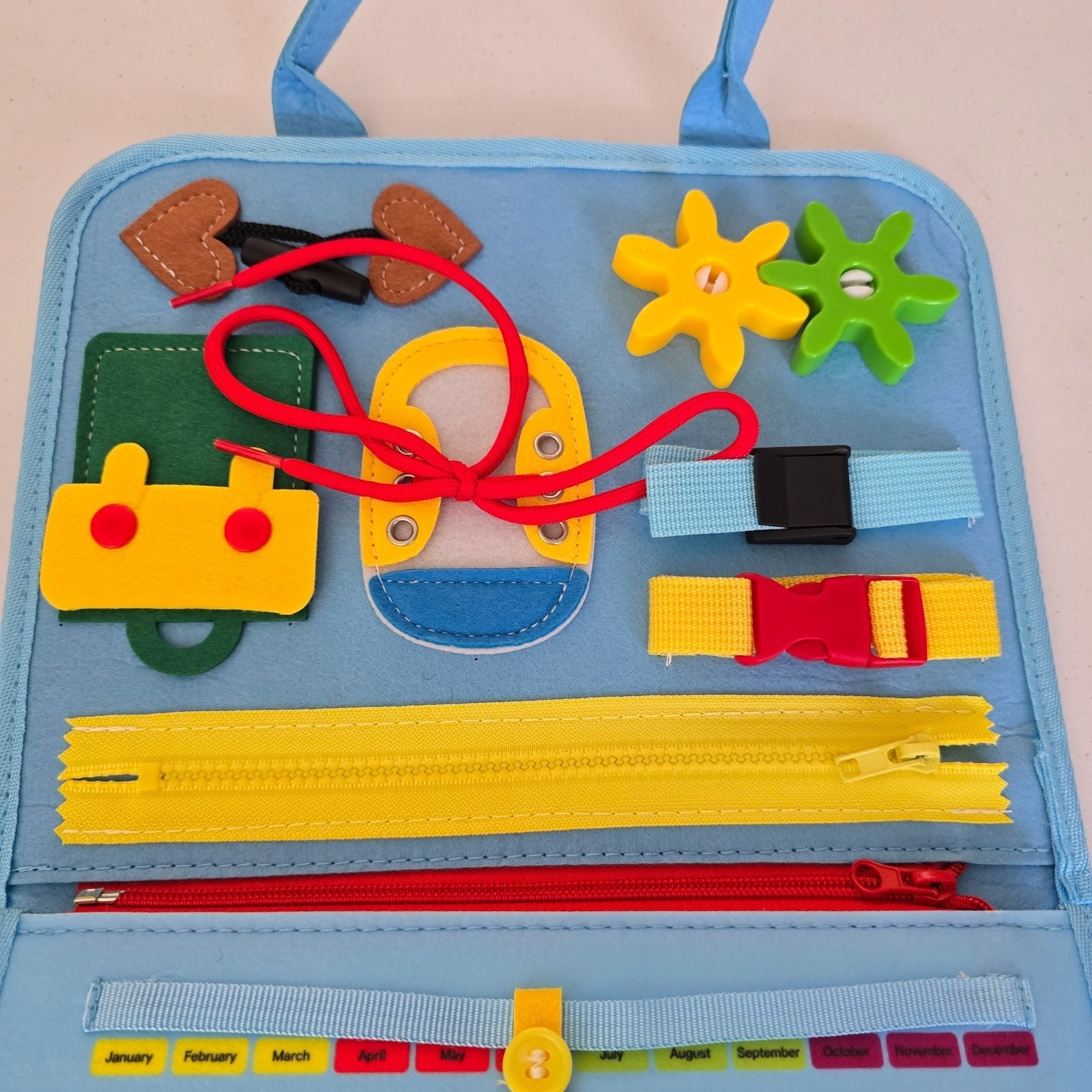 Dessa Lifestyle Busy Board Learning Motor Skills Dinosaur Blue 3+ New