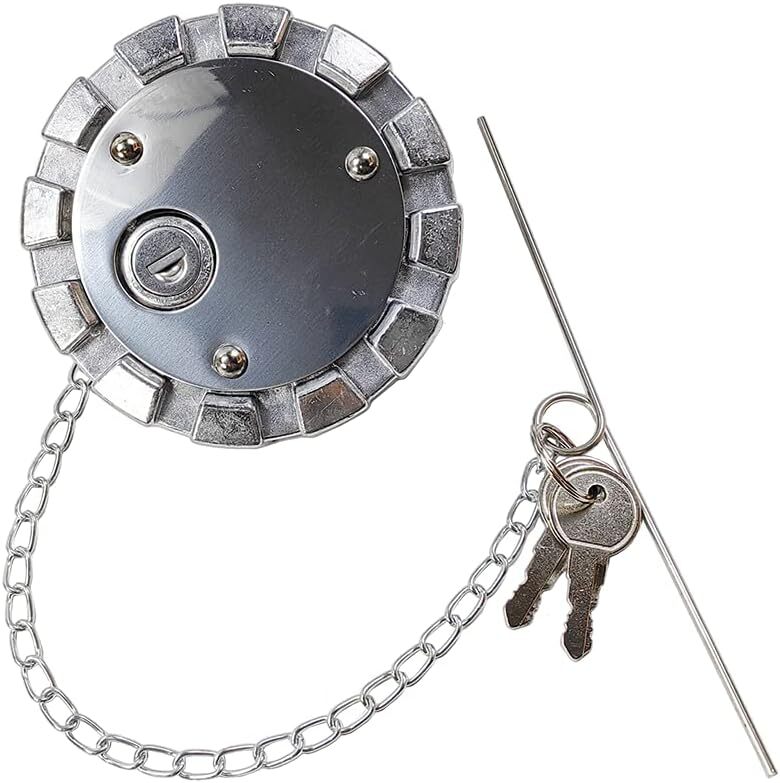 Locking Diesel Fuel Gas Cap With 2 Keys | 3.5″ Female Thread Fitting 5.5 TPI