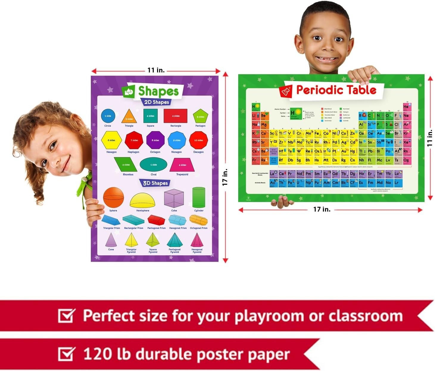 32 Laminated Educational Posters for Kids – Perfect Homeschool Supplies