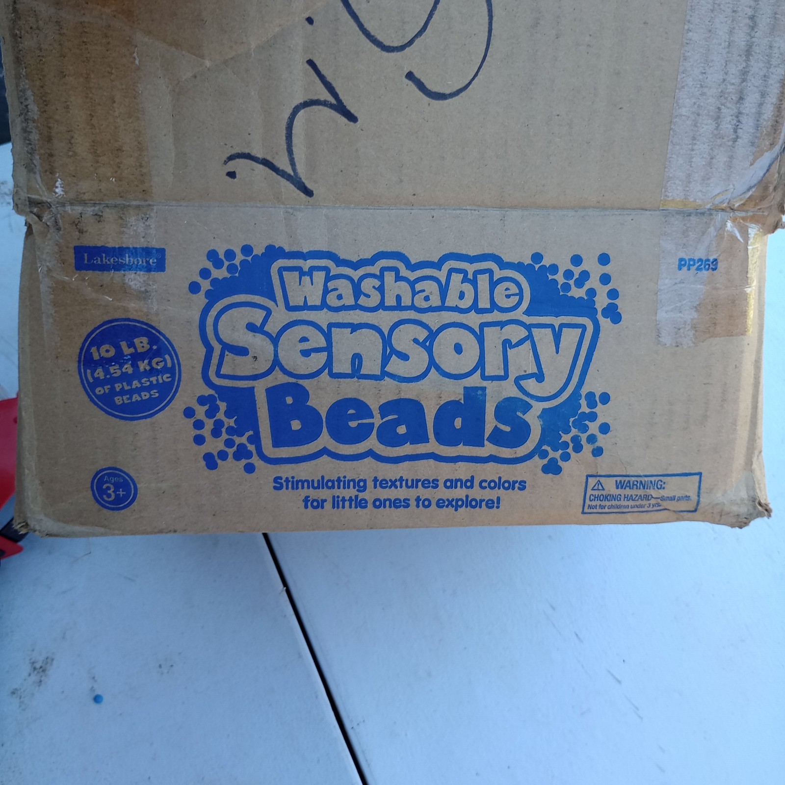 Lakeshore Washable Sensory Beads Blue 10 lb Ages 3+ MPN PP269