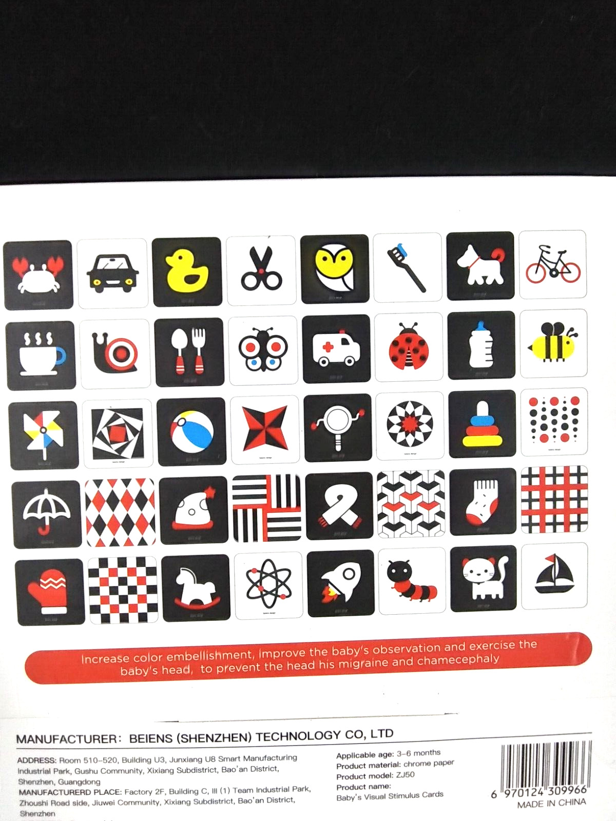 Beiens Visual Stimulas Learning Cards 2 Packs 0-36 mos New