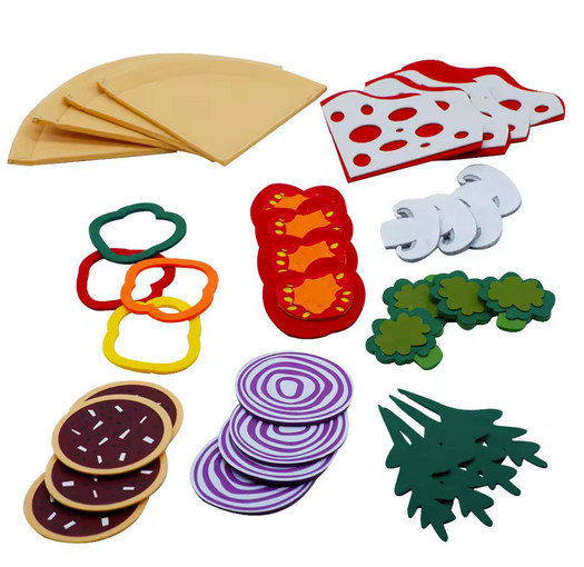 Kids Felt Pizza Pretend Play Toy Early Learning Food Set
