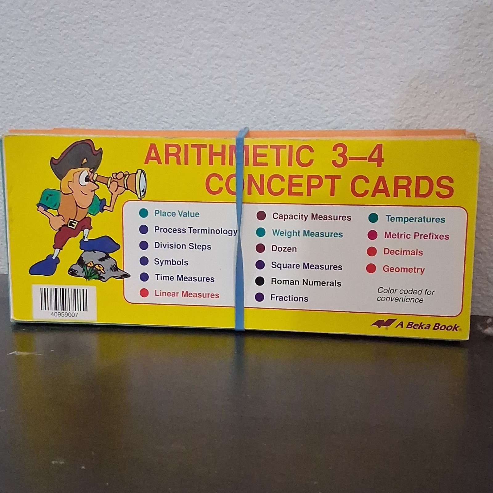 A Beka Book Arithmetic 3-4 Concept Cards Math Learning Tool for Kids Ages 3-4