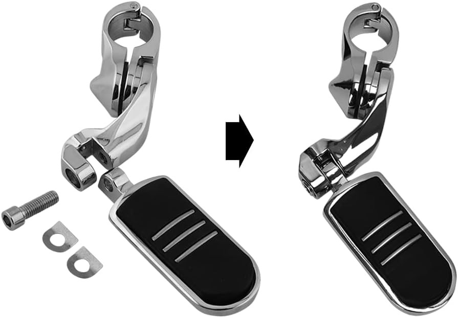 Motorcycle Highway Pegs Crash Bar Adjustable Foot Peg Compatible with Softail Sp