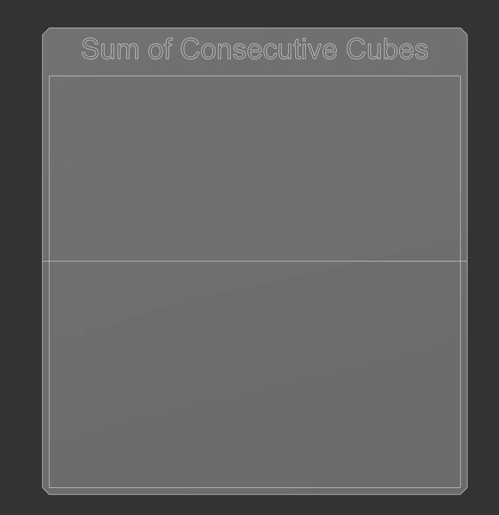 Sum of Consecutive Cubes Puzzle | 3D Printed Math Visual Proof | Large Framed