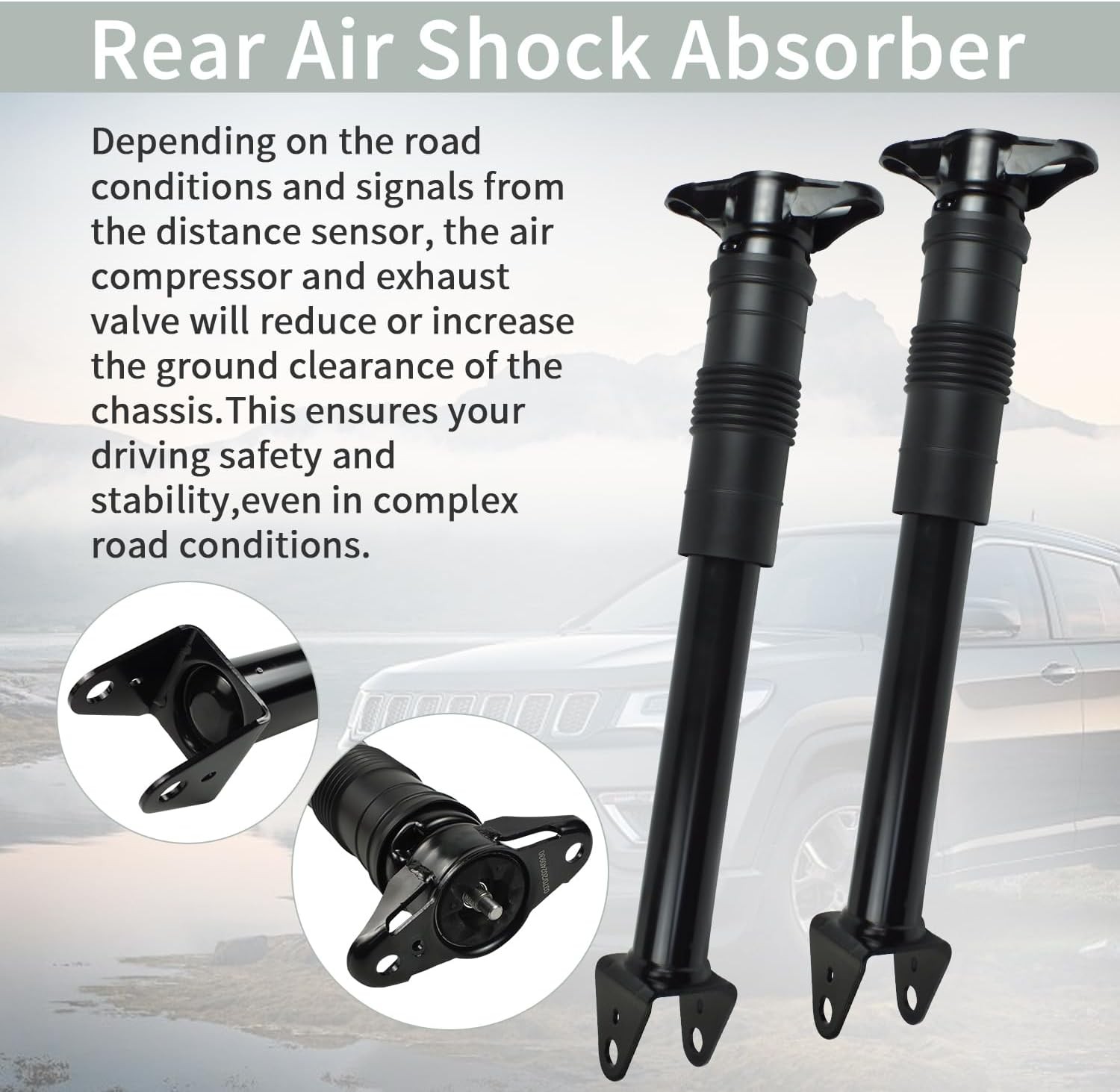 Rear Shock Absorber Kit Pair Jeep Grand Cherokee Dodge Durango