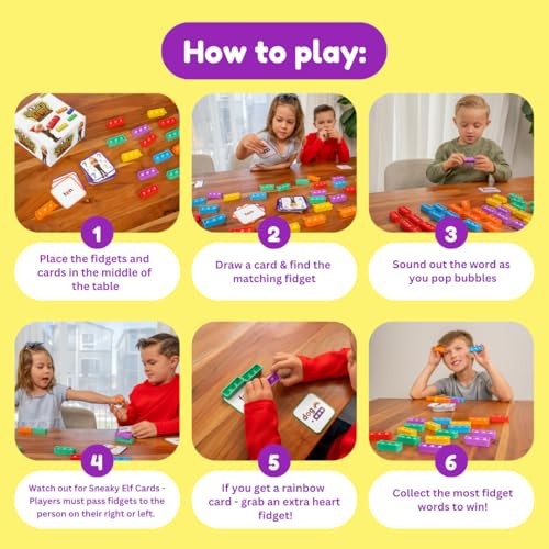 Sneaky Elves, CVC Sight Words Game, Pop Sensory Toy to Learn and Spell,