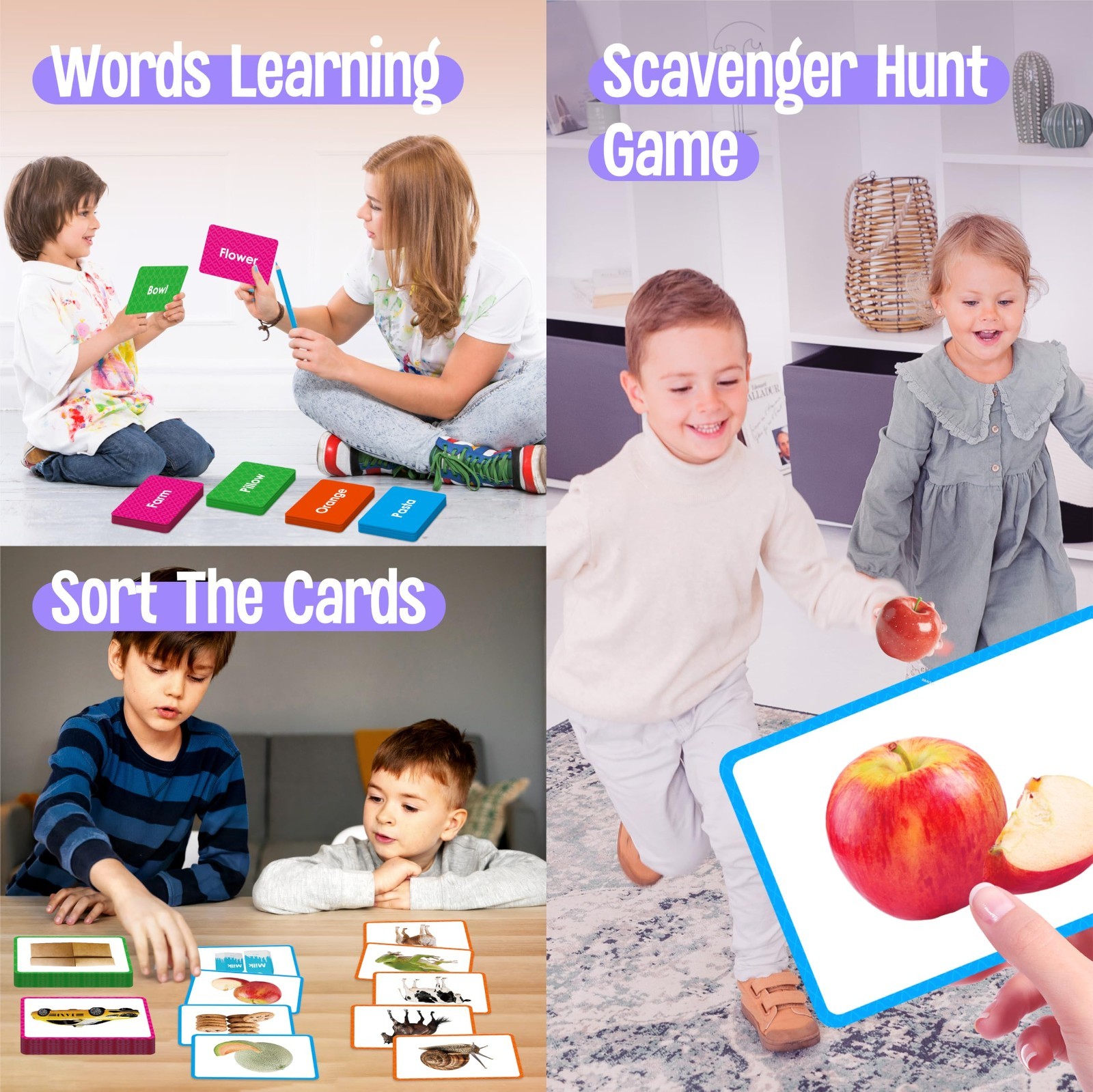 140 Picture-Word Flashcards for Speech Development, ESL & Autism Vocabulary Aid