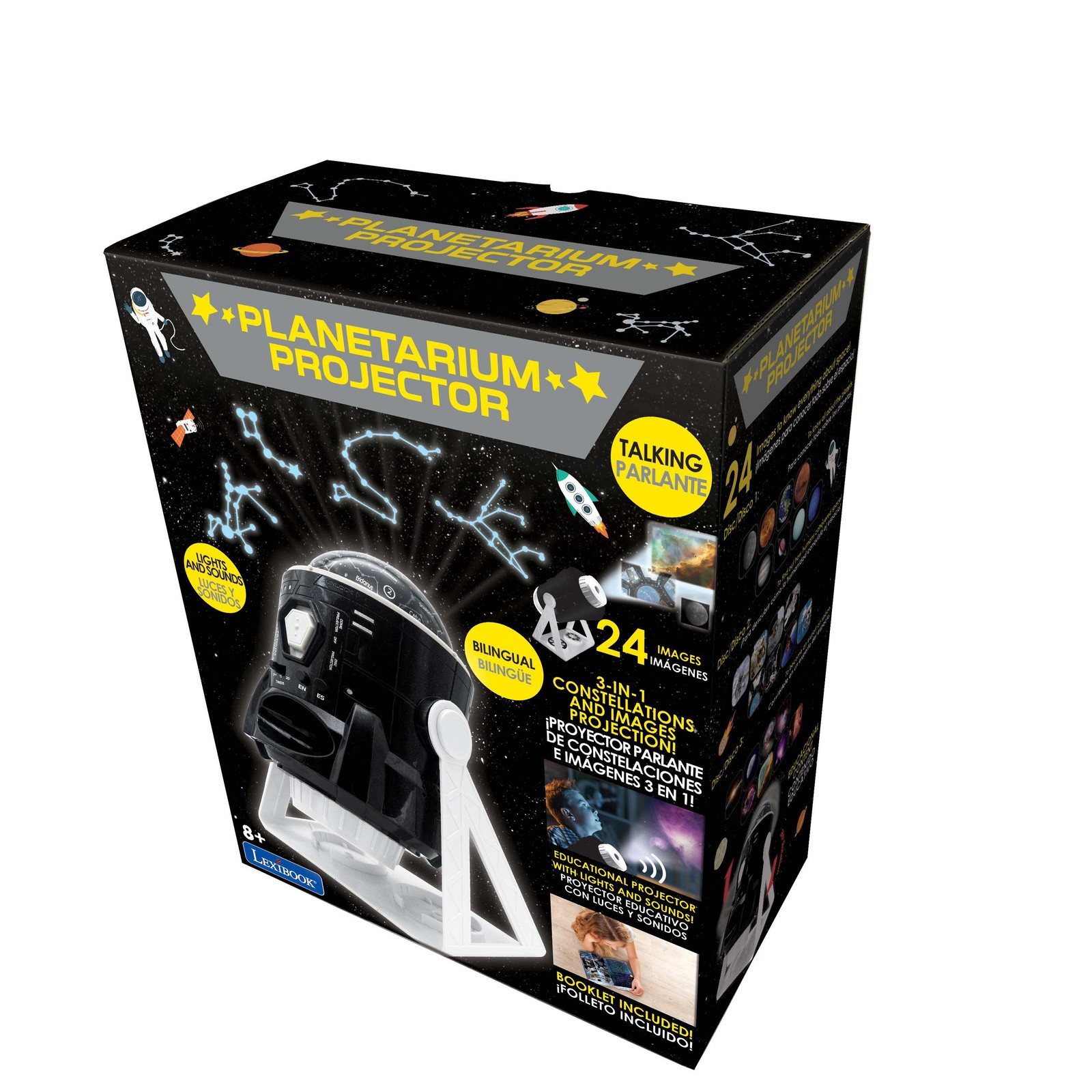 Lexibook, Speaking 2-in-1 Constellations and Images Planetarium Projector, bilin