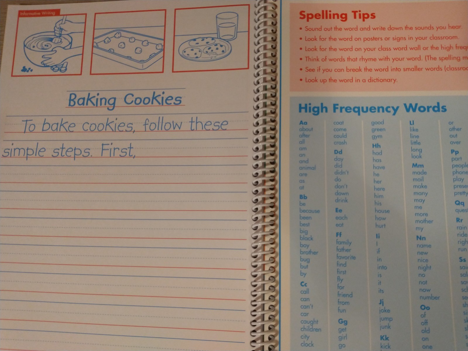 Lakeshore Writing Prompts Journal Spiral Bound for Kids Ages 6+ Multicolor