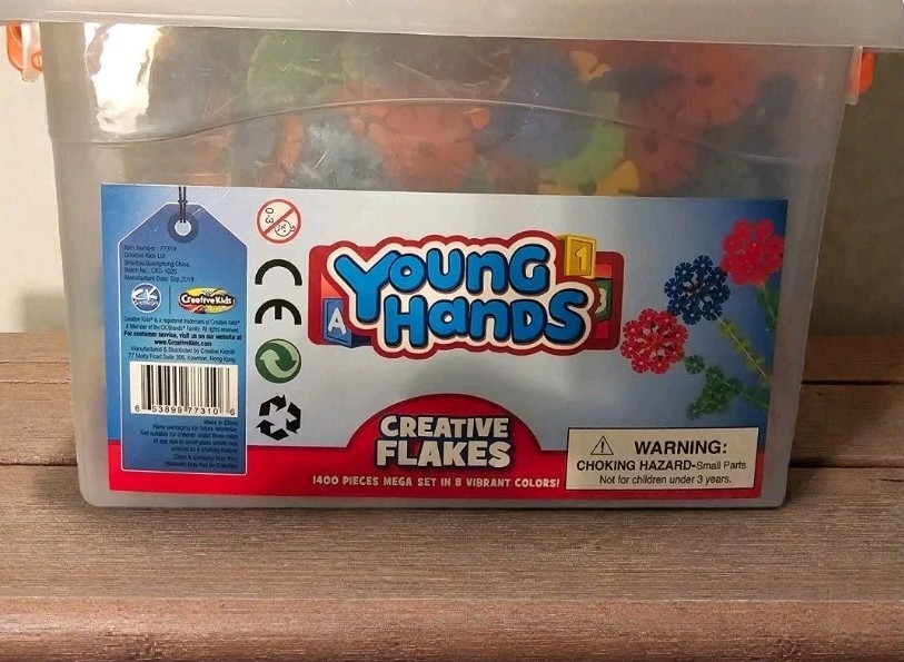 Creative Kids Flakes 1400 Piece Interlocking Plastic Disc Set STEM New Free Ship