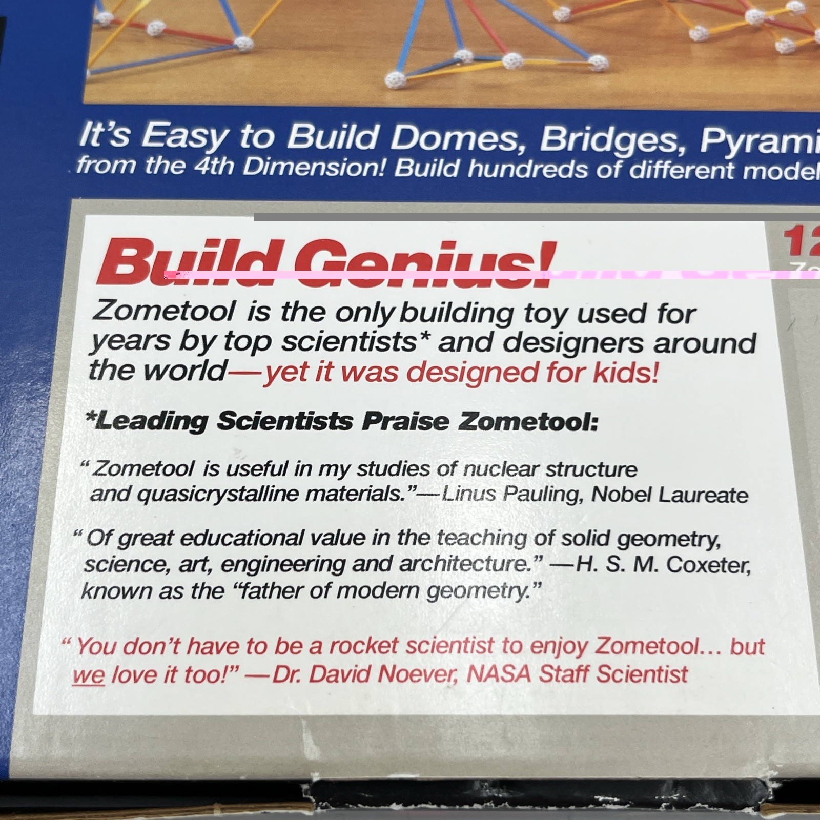 VTG Zometool 3 Construction Set 111 Pieces Domes Bridges Pyramids Crystals READ