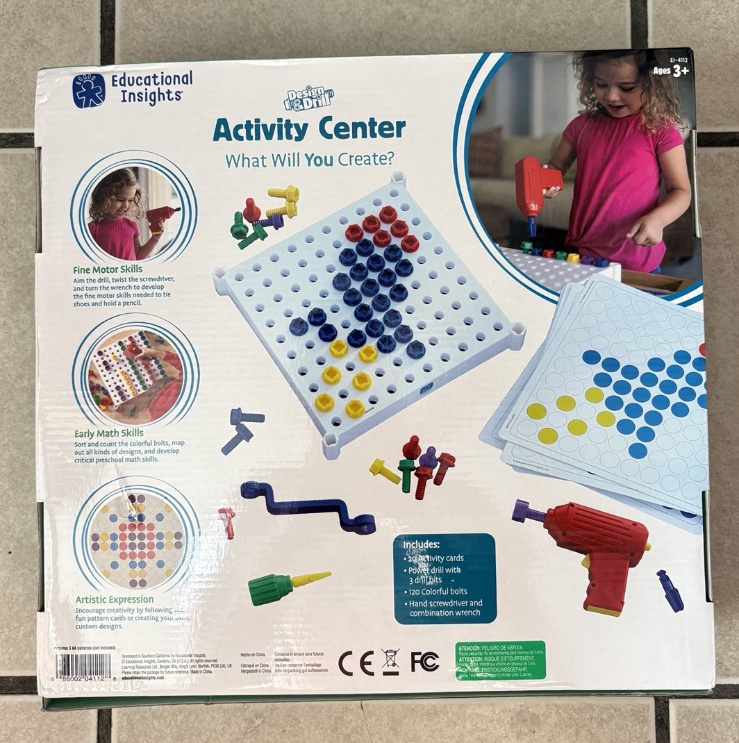 STEM Design and Drill Activity Center by Educational Insights Fine Motor Skills