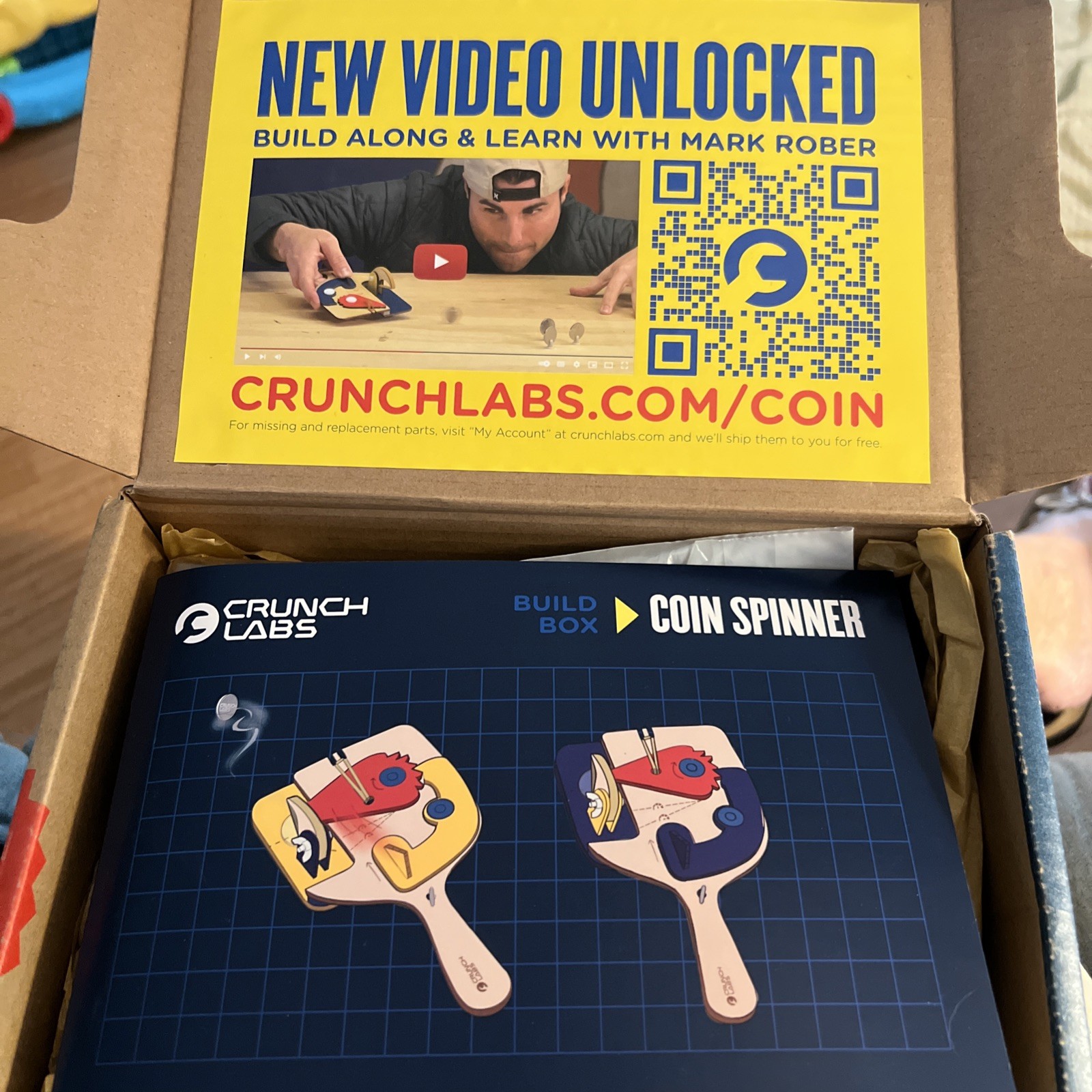 Crunch Labs by Mark Rober – COIN SPINNER – STEM Build Box – Unused