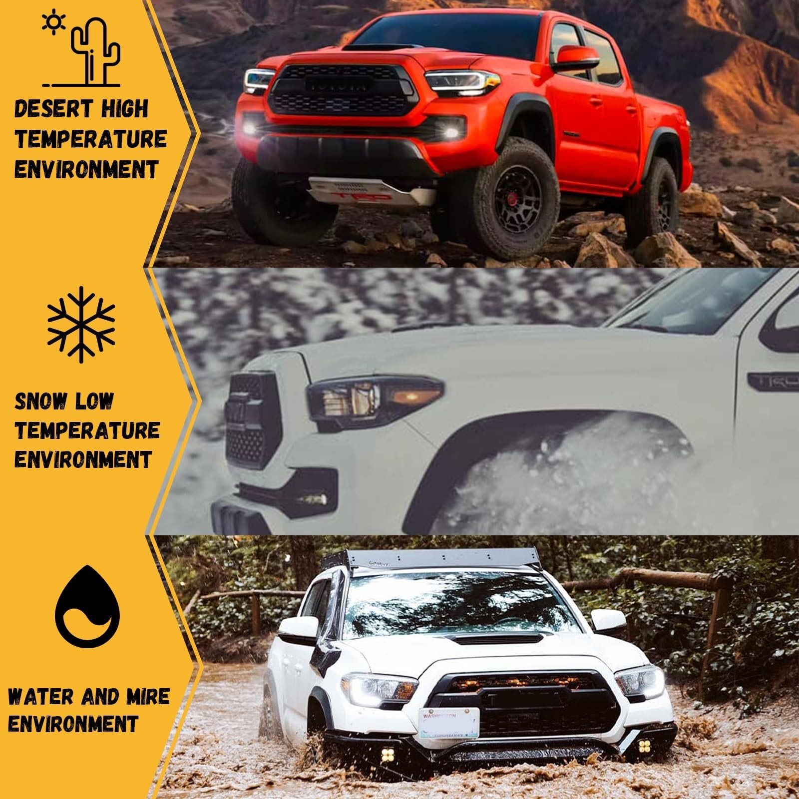 LED Tail Lights Assembly for 16-23 Toyota Tacoma, Black Housing Smoked Lens, …