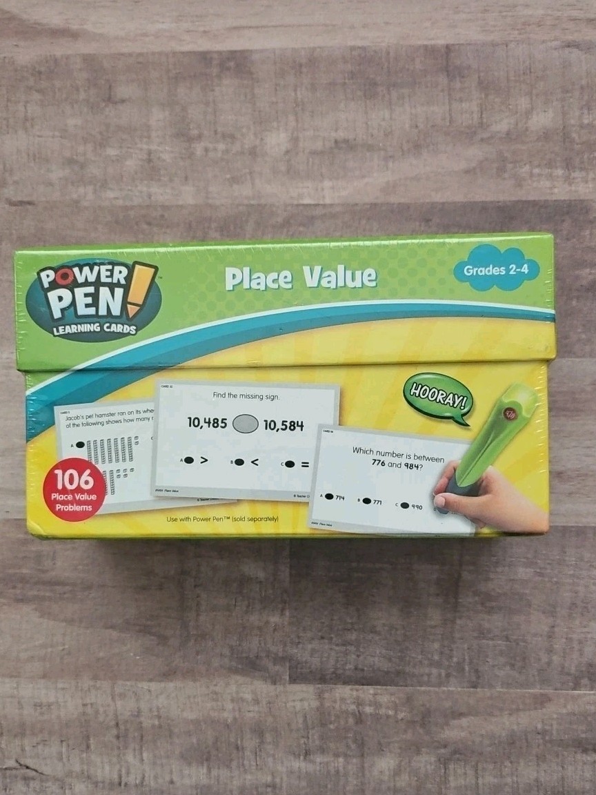 Sealed NEW Power Pen Place Value Flash Cards Grade 2-4 Educational