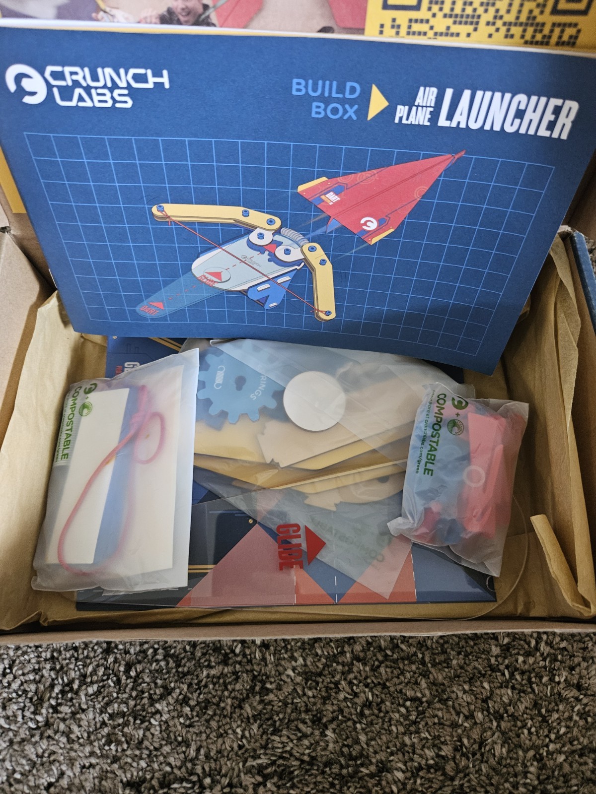 Crunch Labs Airplane Launcher Build Box By Mark Rober New Open Box