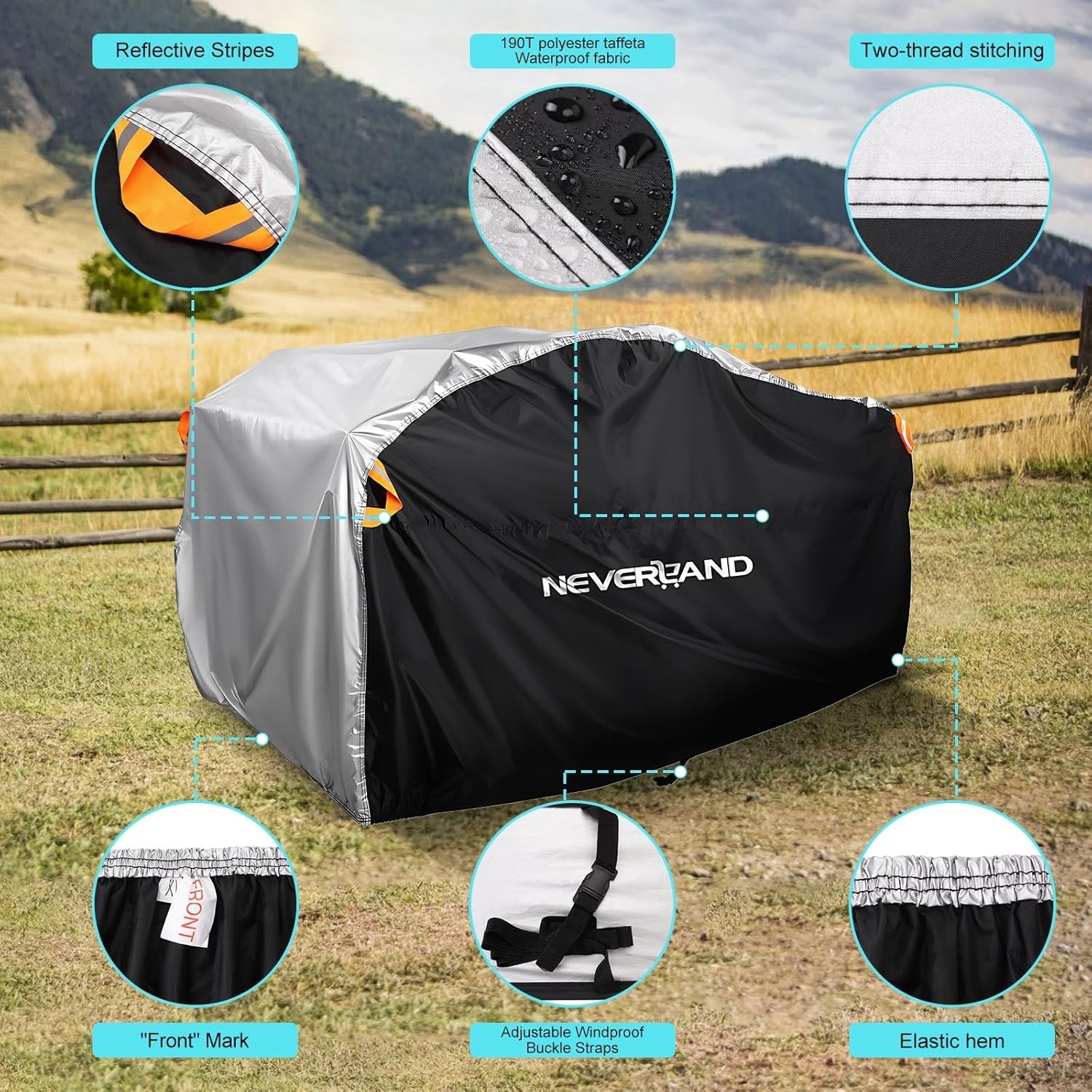 NEVERLAND ATV Cover Waterproof Heavy Duty XXXL Universal Quad Cover Outdoor
