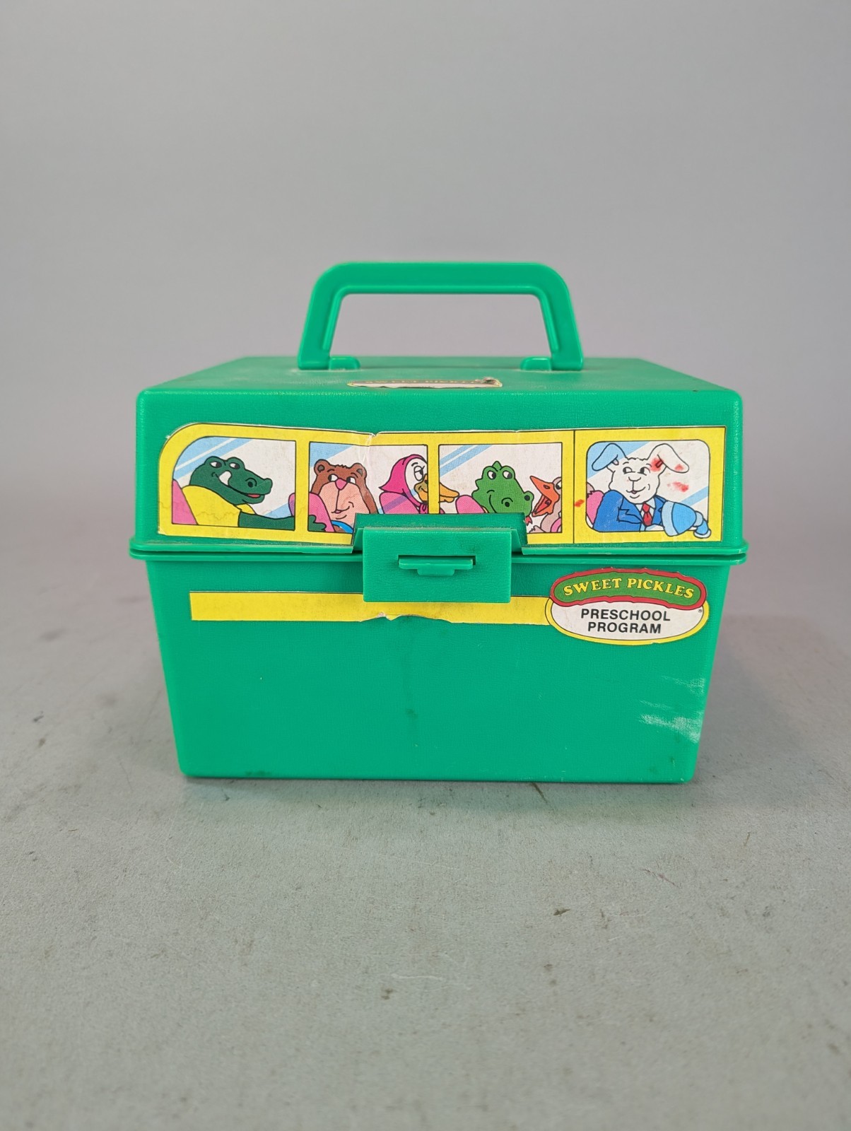 Vintage 80’s Sweet Pickles Preschool Program Learning Case Activity Bus w/ Cards