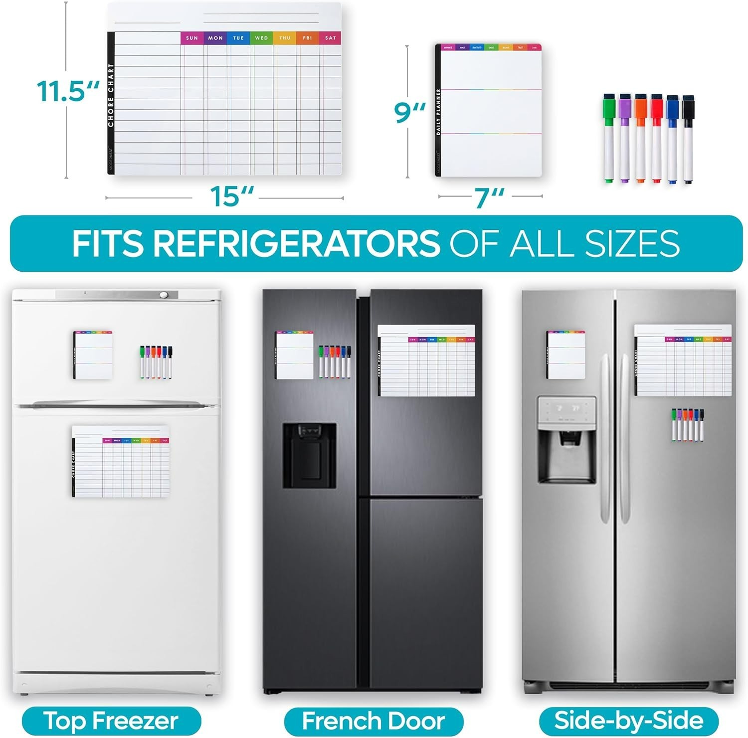 Magnetic Dry Erase Chore Chart Set – Fun Family Organization Tool for Kids