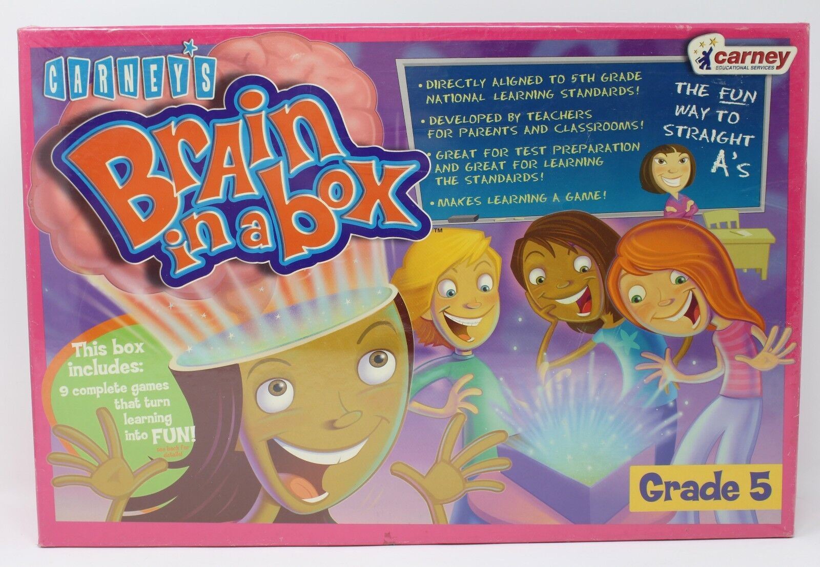 Carney’s Brain In A Box Grade 5 – Teacher Homeschool Educational Game New Sealed