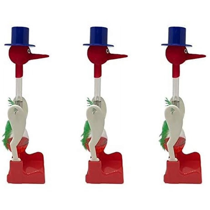 3 Classic Head Dunk Perpetual Motion Science Toy Retro Physics Desk Gadget Gift