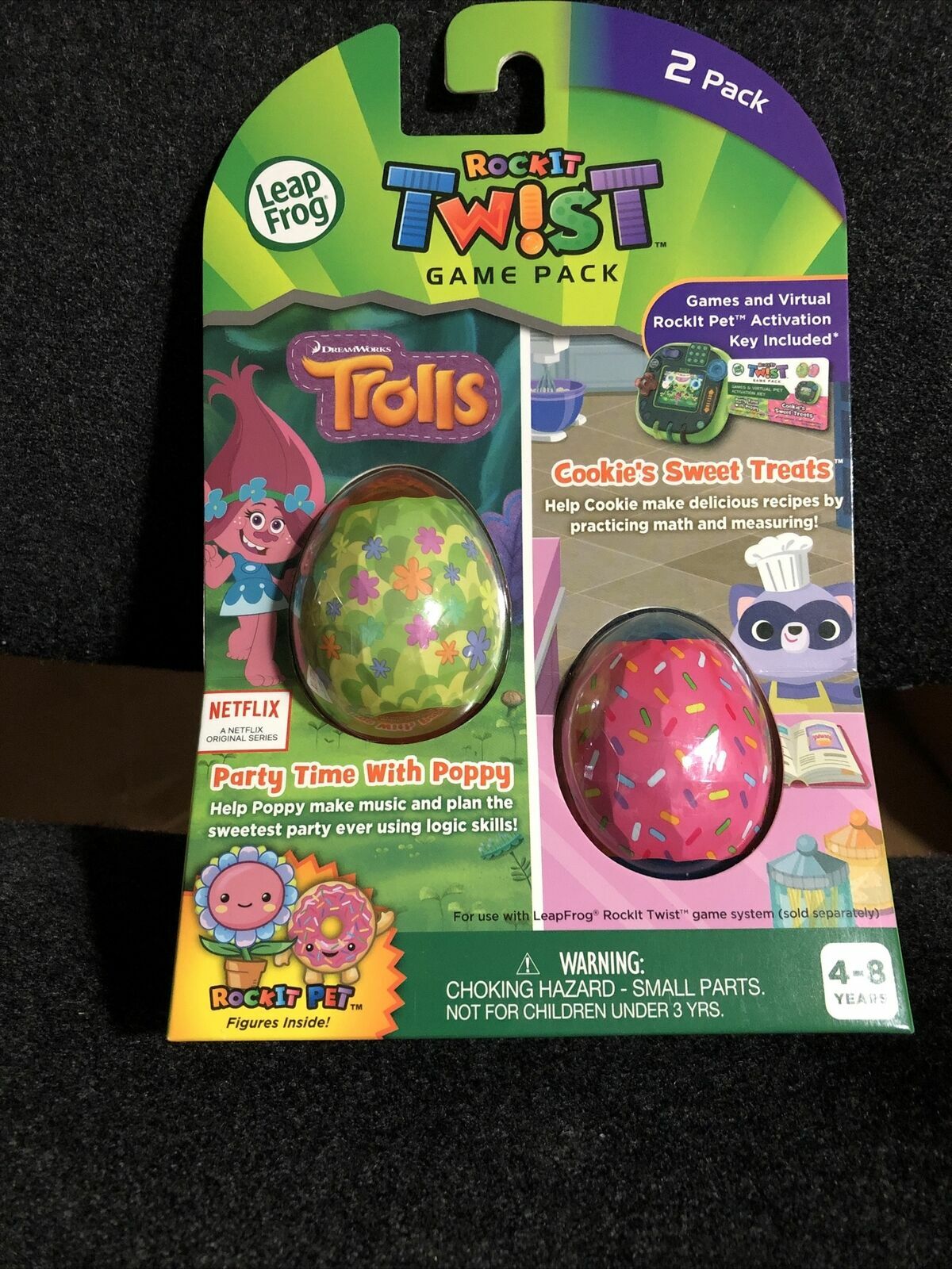 Leap Frog Rock It Twist Game Packs – CHOICE – Trolls/Cookie’s or Penguin/Animals