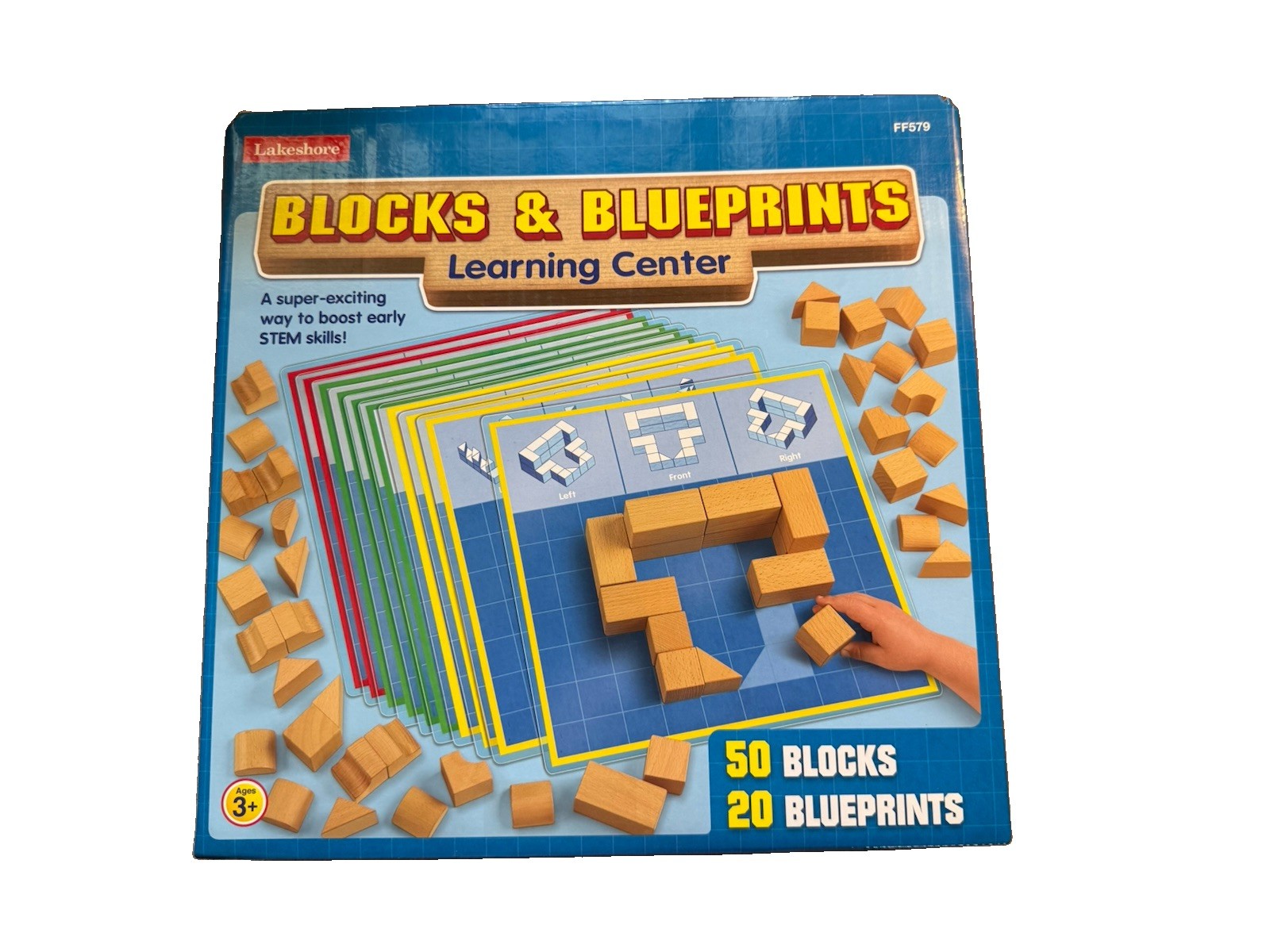 Lakeshore FF579 Blocks Blueprints Learning Center Stem Education Building Set