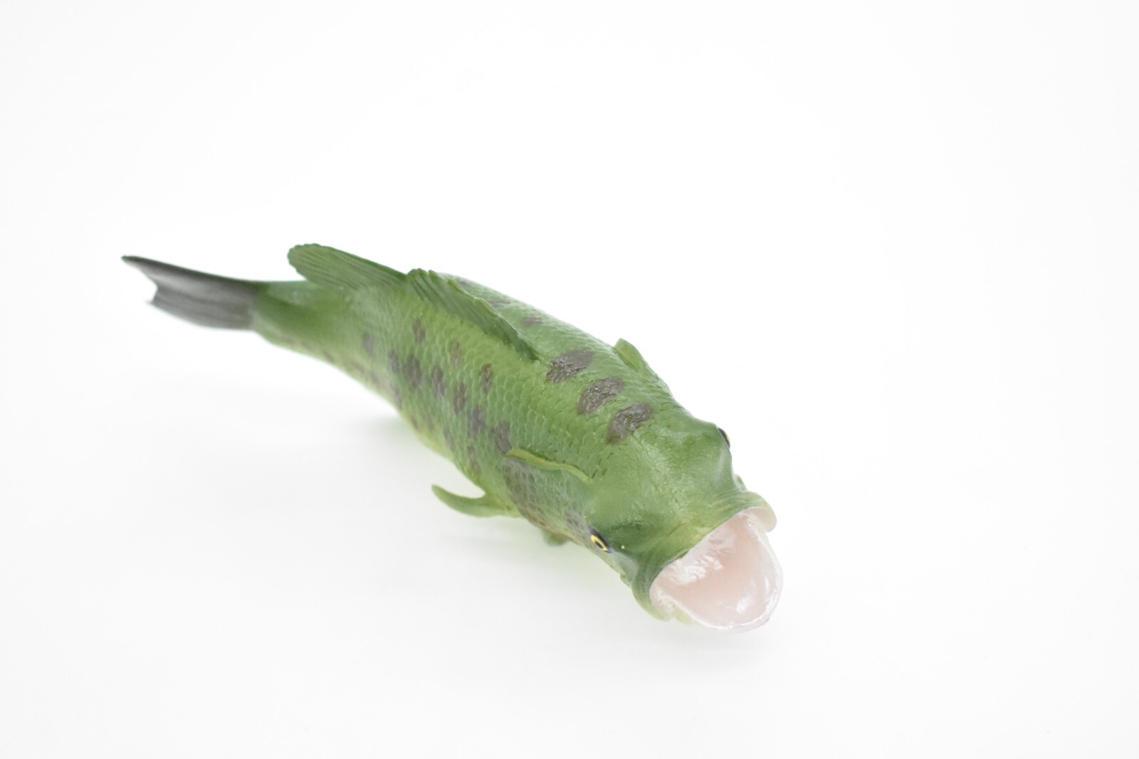 Largemouth Bass, Fish, Realistic Rubber Model, Hand Painted Toy Figurine 6″