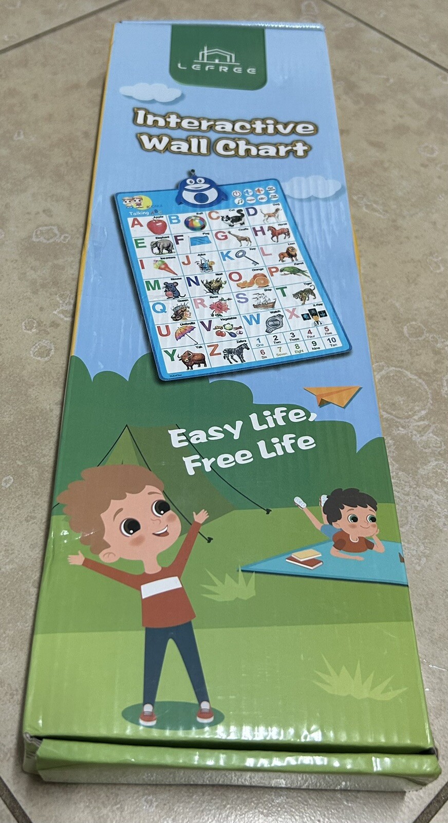 LEFREE Interactive Wall Chart ABC 123 Alphabet learning & Numbers *NEW*