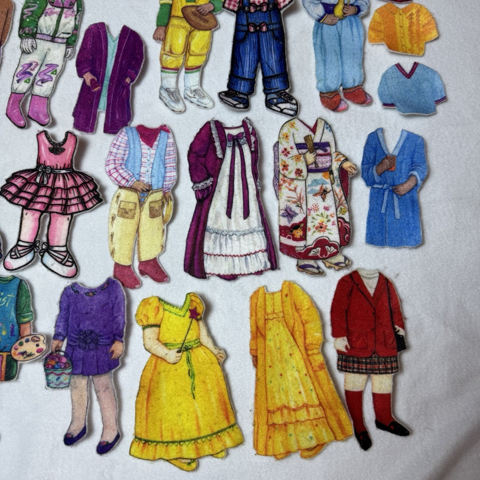 Vintage Felt Dress Up Felt Characters Flannel Graph Flannelgraph Dolls 80s