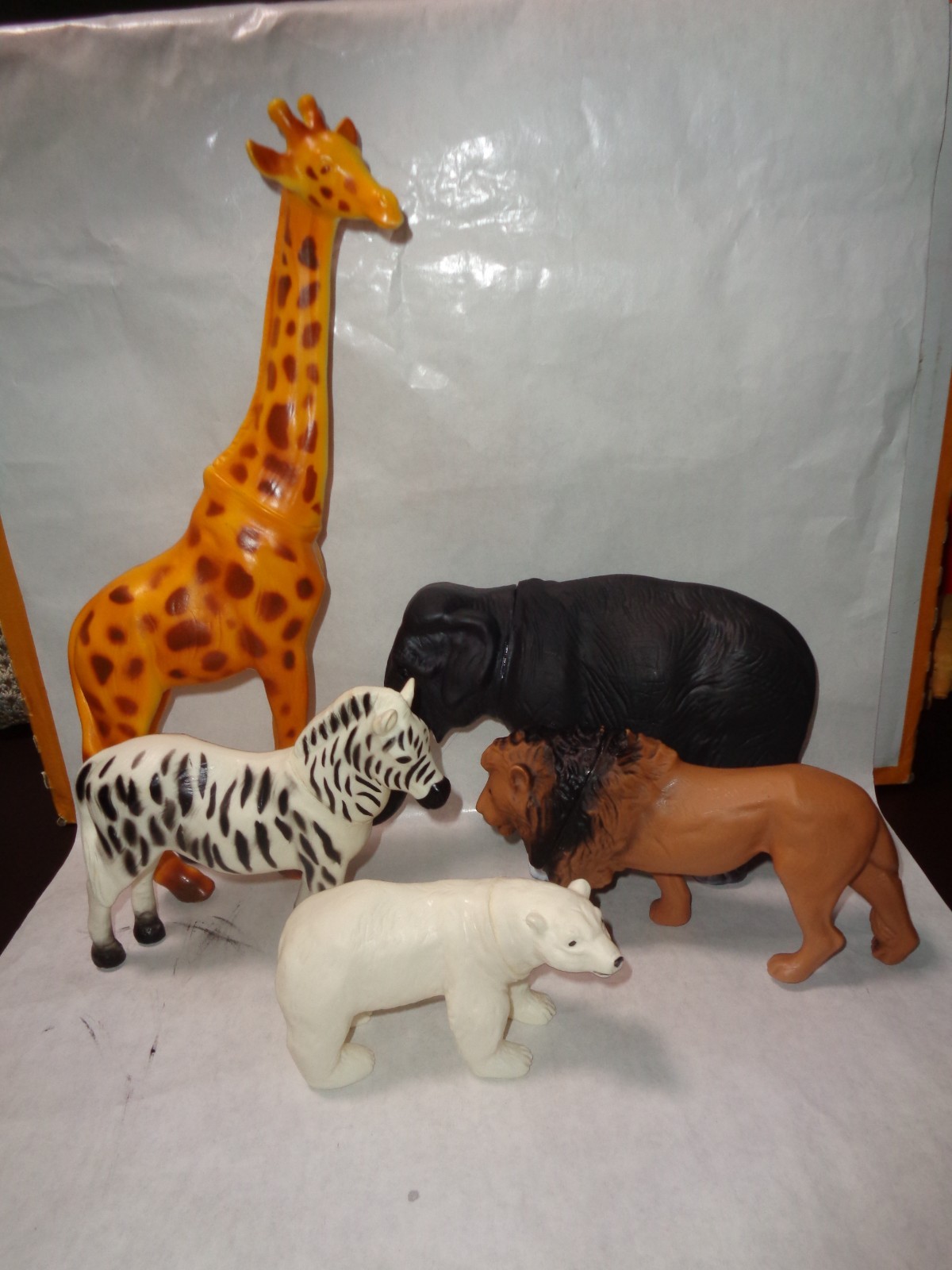 SET of 5 – Marvel Education Company New York Vintage Giant Zoo Animals