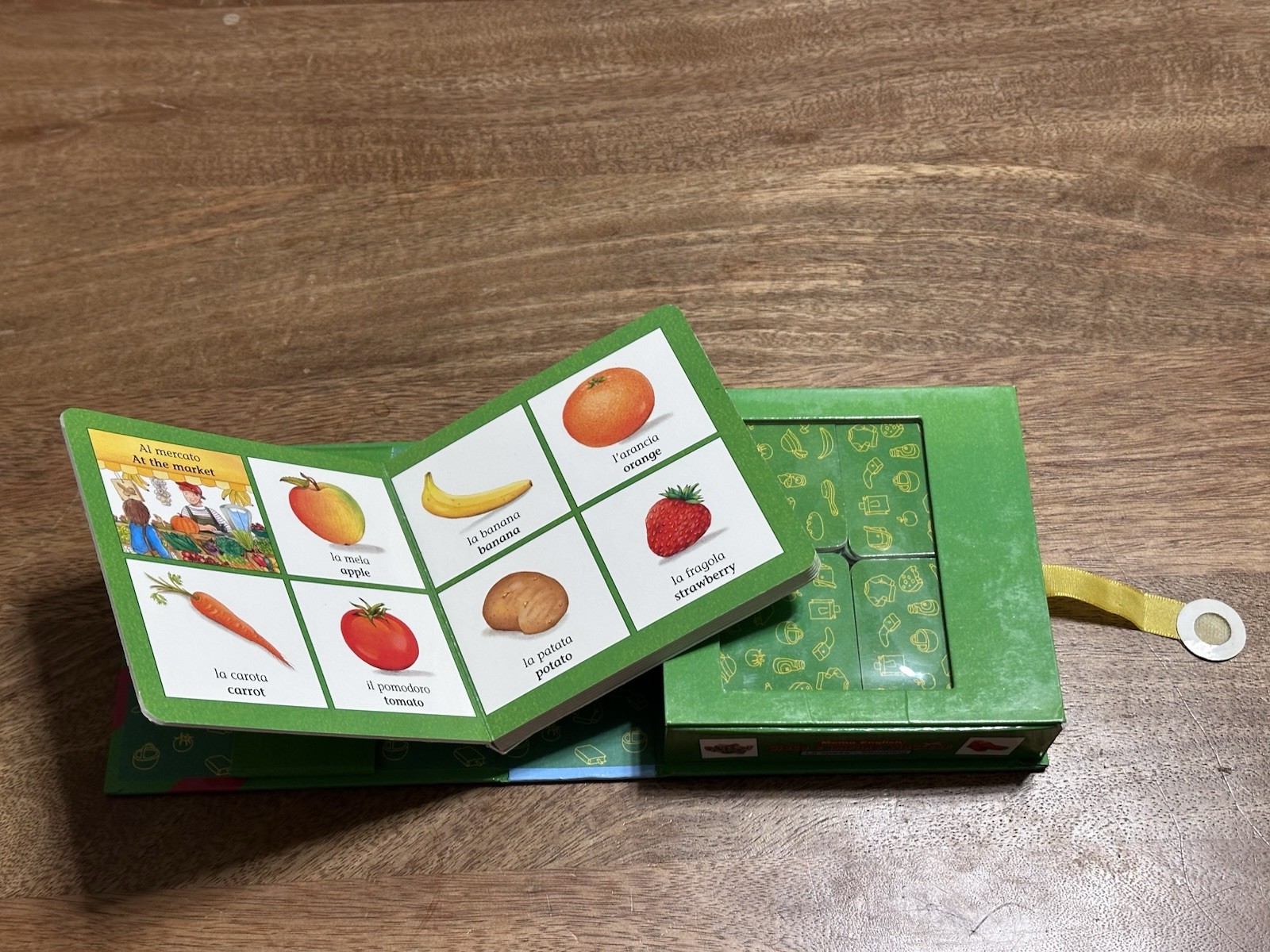 La Coccinella Italian/English Shopping Educational Card Game for Kids 4-7 Years