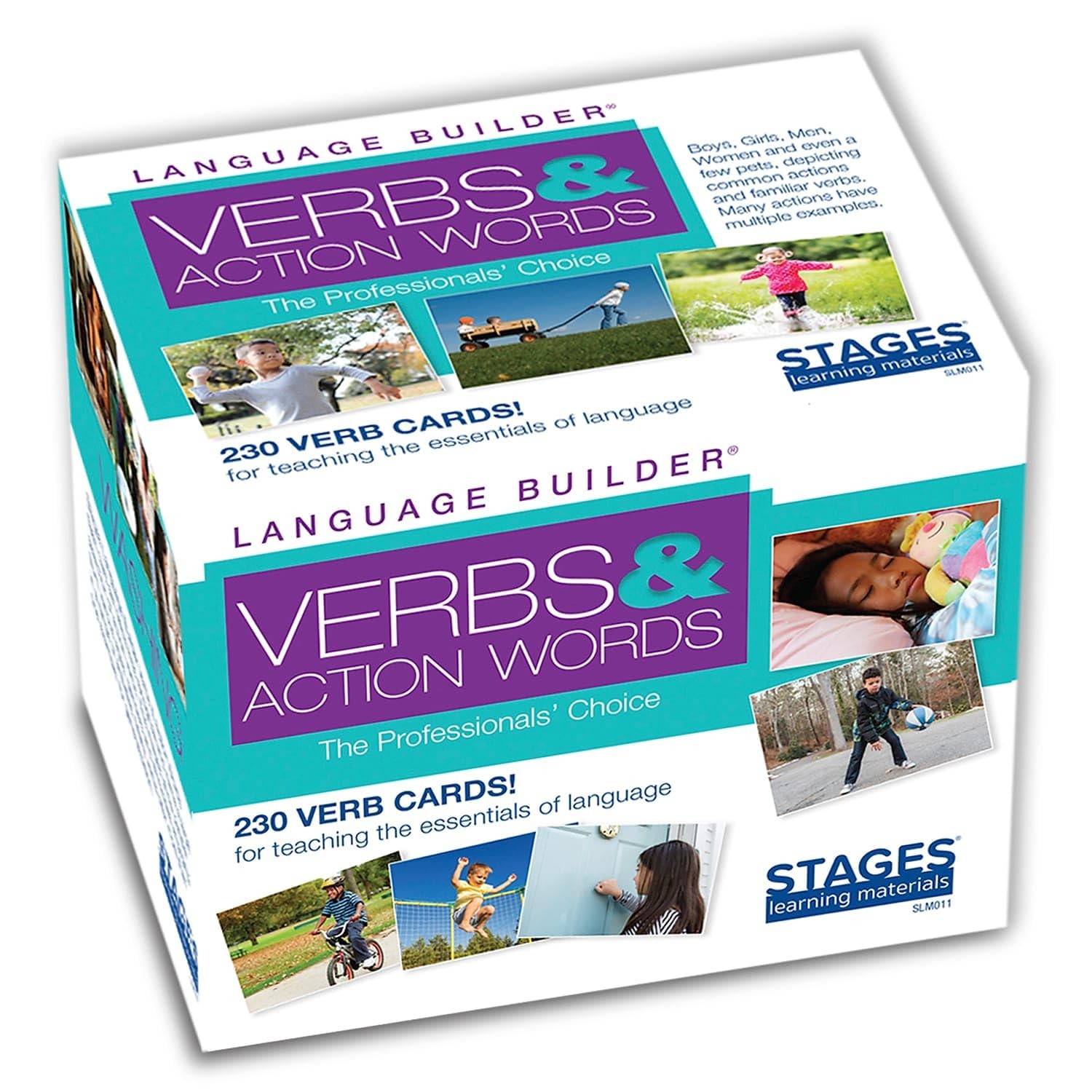Language Builder Verbs Action Words Flash Card Set 230 Cards for Kids Learning