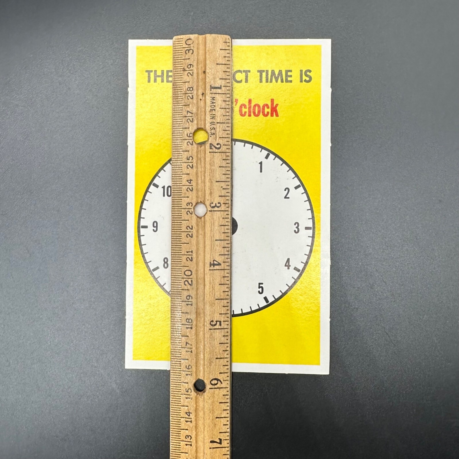 Vintage Telling Time Flash Cards Educational 1963 Home School Teaching USA