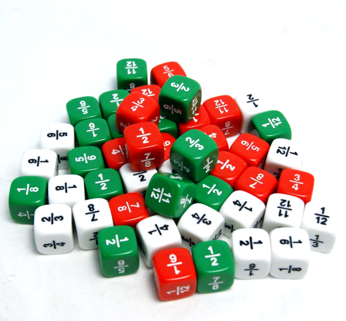 48 Fraction Dice 4th Grade Educational Small Group Game Activity Homeschool