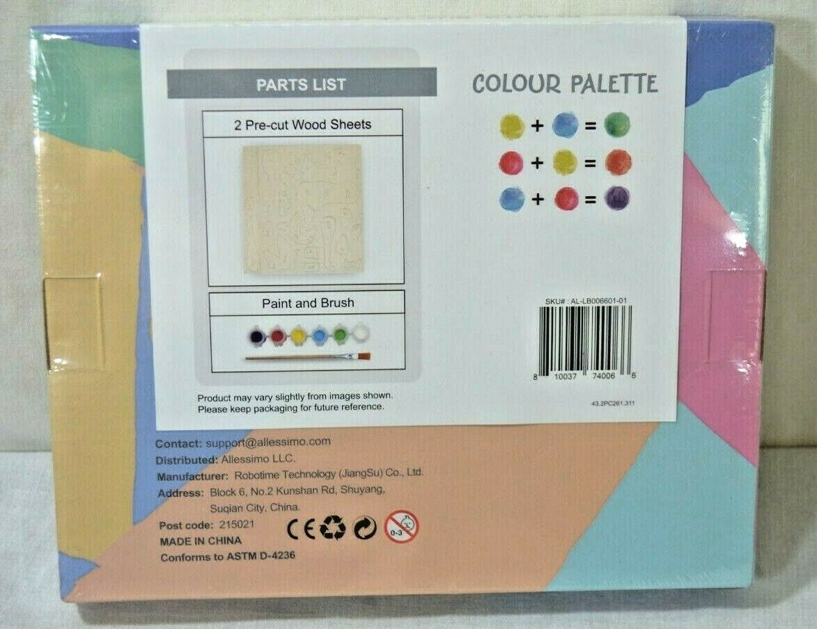 Allessimo Reality 3D Wooden Lifeboat Puzzle Model Paint Kit Toys for Kids Puzzle