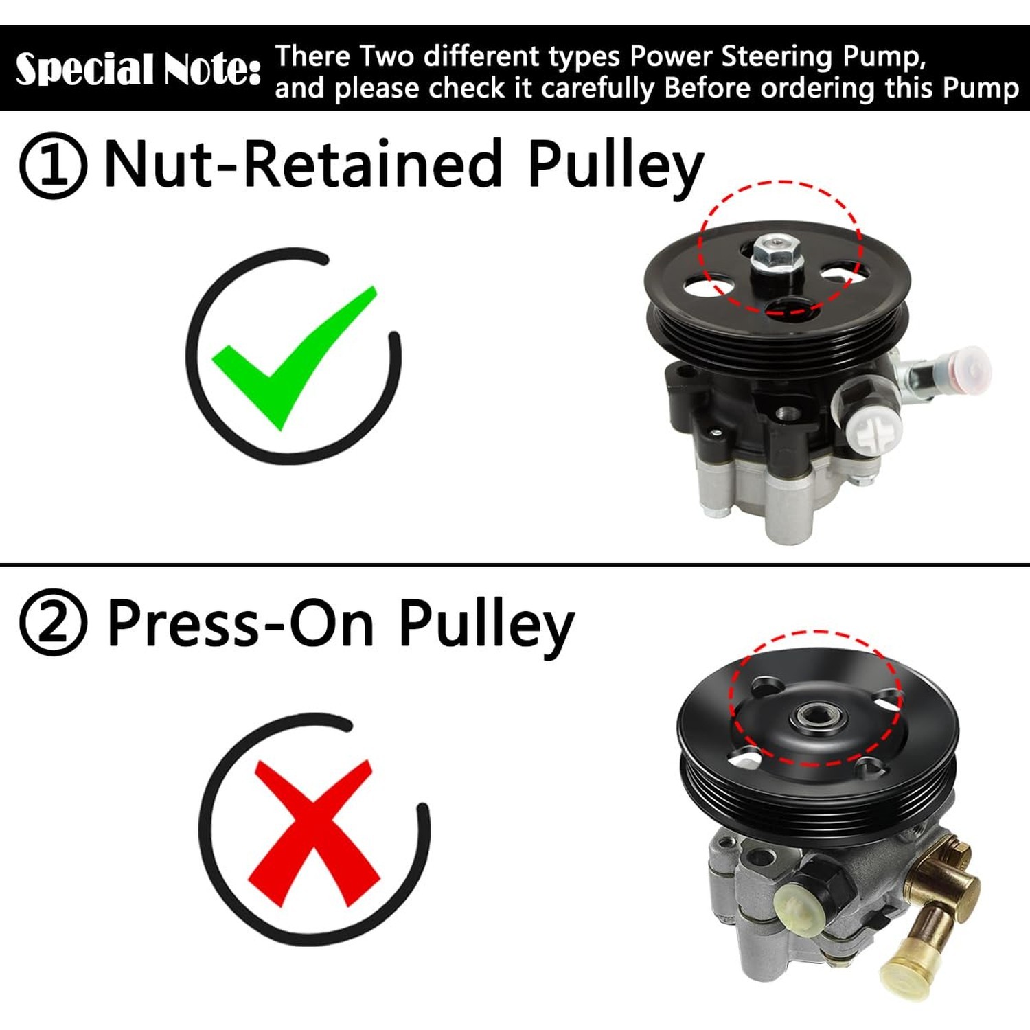 AUQDD 21-5931 Power Steering Pump (Nut-Retained Pulley) Fit For Le-xus 97-01 …