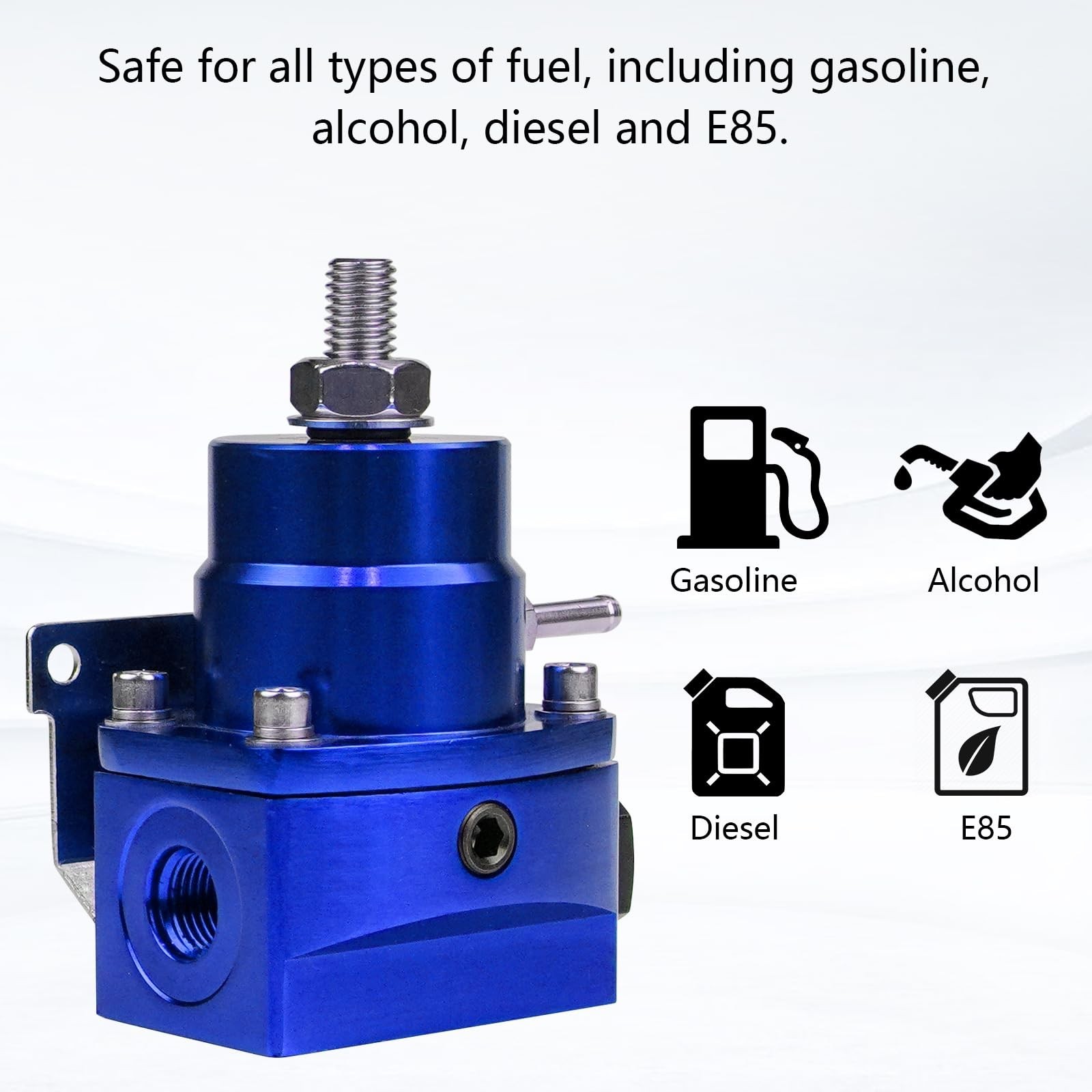 Fuel Pressure Regulator AN8 Feed & AN6 Return Line 0-160 PSI Fuel Pressure Ga…