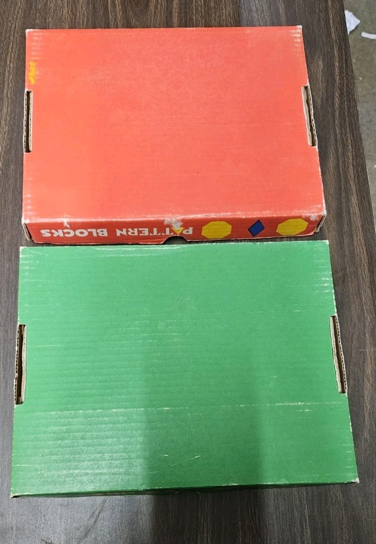 Macmillan Early Skills Manipulatives Links + Pattern Blocks 1991 Vintage Toys
