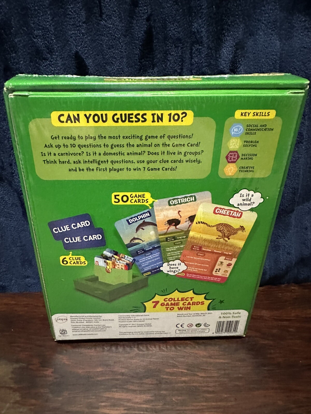 Skillmatics Guess in 10 Animal Planet Card Game Brand New Sealed