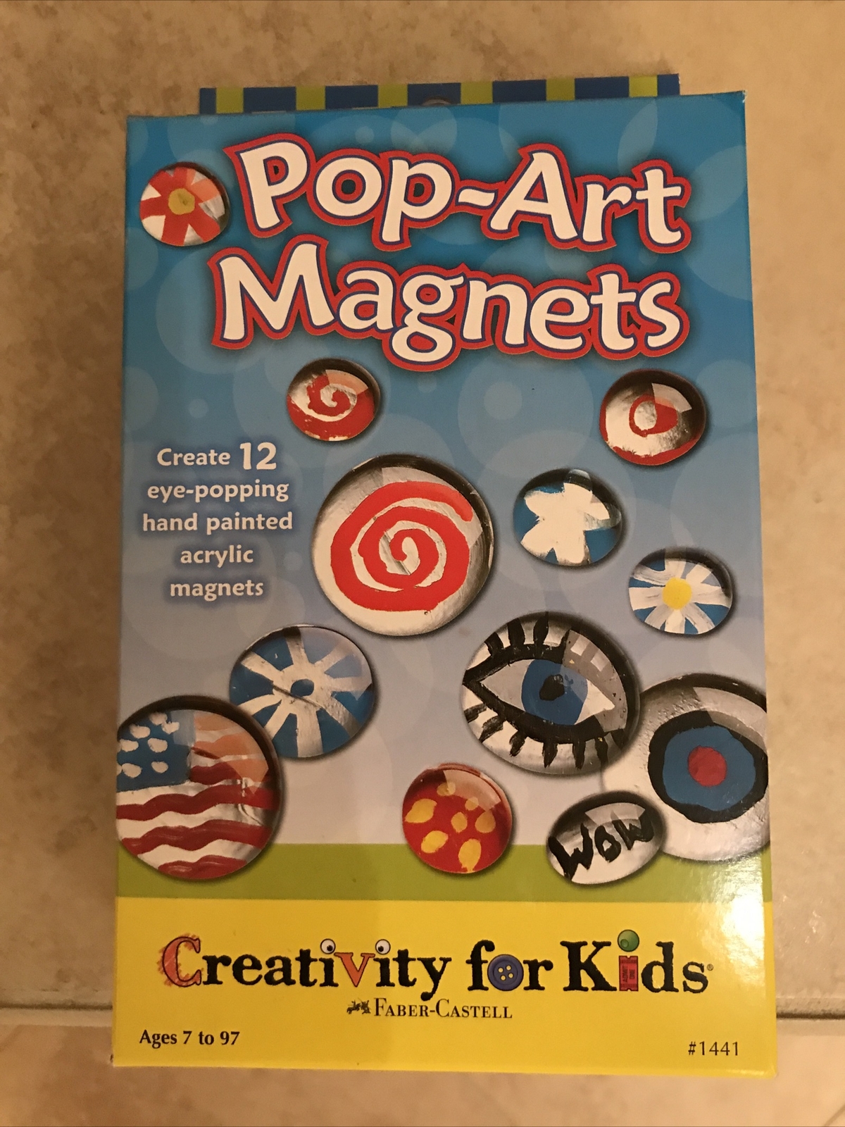 NEW Creativity for Kids, Pop-Art Magnets, Acrylic Magnets