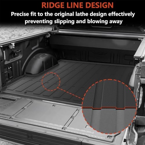 20-26 Chevy Silverado GMC Sierra 2500 3500HD Cargo Mat 6.8FT Bed Liner 82″ Black