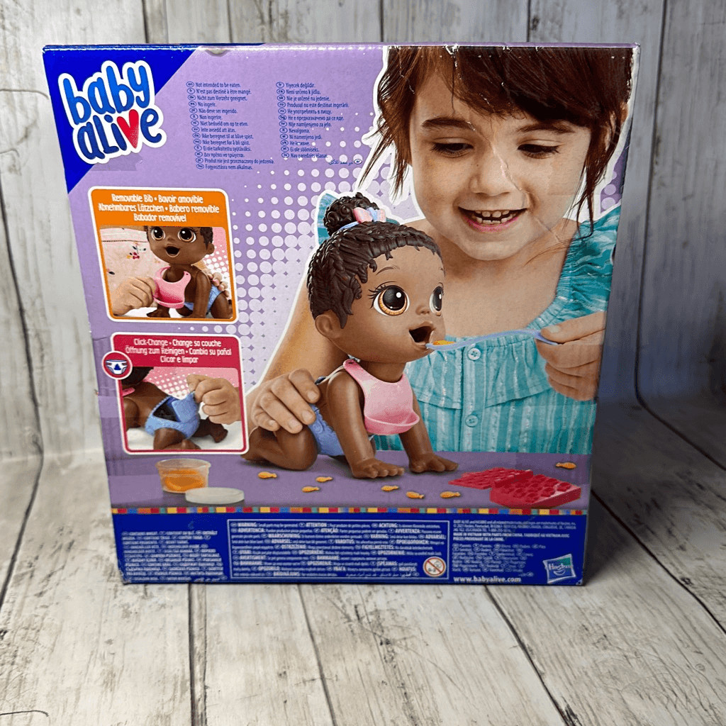 Baby Alive Lil Snacks Doll Black Hair New Toy Action HASBRO